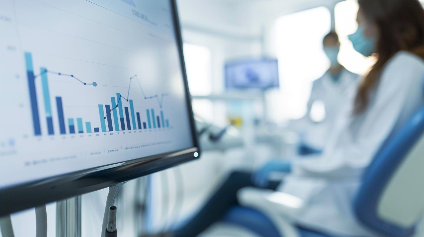 Medical professionals reviewing data on a computer screen in a hospital setting